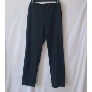 Theory Womens Cropped Dark Gray 100% Virgin Wool Tapered Pants US 00